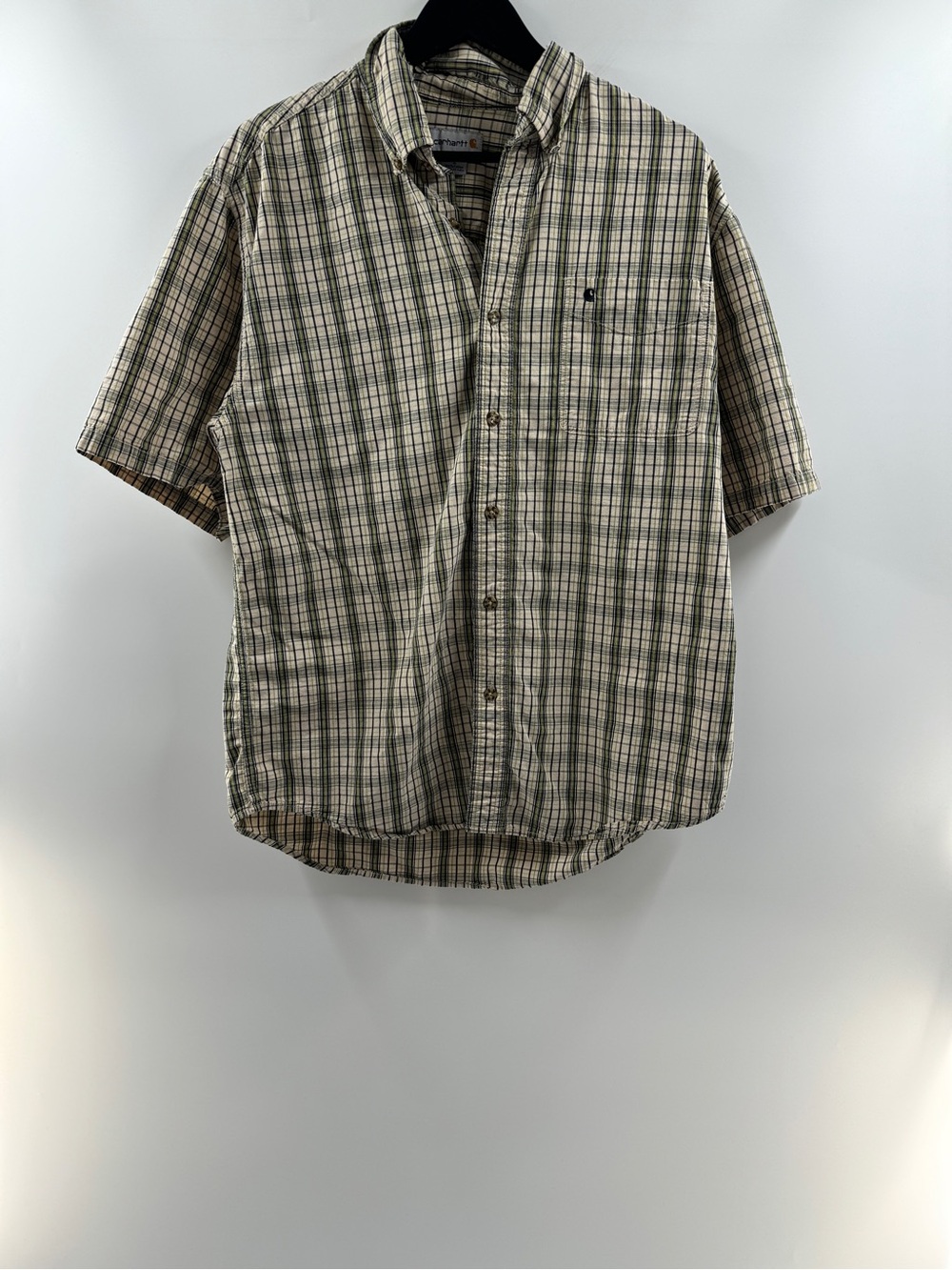 Carhartt Plaid Short Sleeve Button Up Shirt – Men's Large